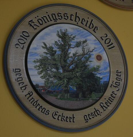 Handbemalte Schützenscheibe des Königsschießens 2011